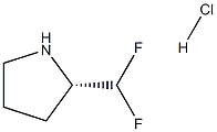 (2S)-2-(difluoromethyl)pyrrolidine hydrochloride Structure