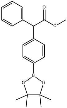 methyl 2-phenyl-2-(4-(4,4,5,5-tetramethyl-1,3,2-dioxaborolan-2-yl)phenyl)acetate 구조식 이미지