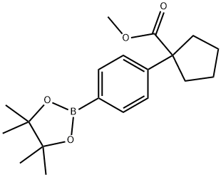 methyl 1-(4-(4,4,5,5-tetramethyl-1,3,2-dioxaborolan-2-yl)phenyl)cyclopentanecarboxylate 구조식 이미지