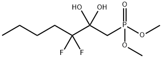 Dimethyl (2,2-dihydroxy-3,3-difluoro-2-oxoheptyl)phosphonate Structure