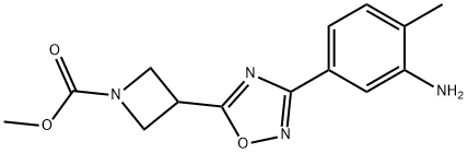 methyl3-(3-(3-amino-4-methylphenyl)-1,2,4-oxadiazol-5-yl)azetidine-1-carboxylate Structure