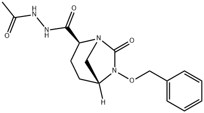 (2S,5R)-6-(benzyloxy)-N'-formyl-7-oxo-1,6-diazabicyclo[3.2.1]octane-2-carbohydrazide Structure