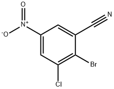 2-bromo-3-chloro-5-nitrobenzonitrile 구조식 이미지