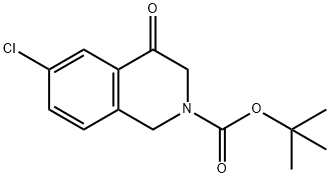 6-Chloro-4-oxo-3,4-dihydro-1H-isoquinoline-2-carboxylic acid tert-butyl ester Structure