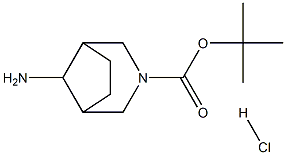 8-Amino-3-aza-bicyclo[3.2.1]octane-3-carboxylic acid tert-butyl ester hydrochloride 구조식 이미지