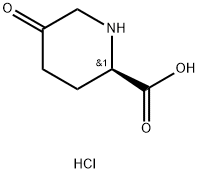 (2R)-5-Oxo-piperidine-2-carboxylic acid hydrochloride 구조식 이미지