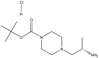 (S)-4-(2-Amino-propyl)-piperazine-1-carboxylic acid tert-butyl ester hydrochloride Structure