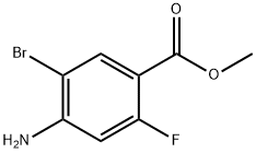 4-Amino-5-bromo-2-fluoro-benzoic acid methyl ester 구조식 이미지