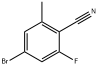 Benzonitrile, 4-bromo-2-fluoro-6-methyl- Structure