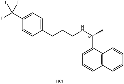 (R)-N-(1-(naphthalen-1-yl)ethyl)-3-(4-(trifluoromethyl)phenyl)propan-1-amine hydrochloride 구조식 이미지