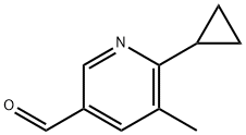 2-Cyclopropyl-3-methylpyridine-5-carbaldehyde Structure