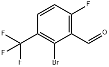 2-Bromo-6-fluoro-3-(trifluoromethyl)benzaldehyde Structure