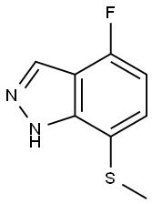 4-Fluoro-7-(methylthio)-1H-indazole Structure