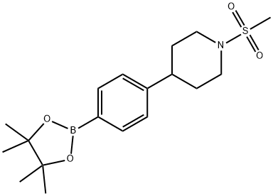 1-(Methylsulfonyl)-4-(4-(4,4,5,5-tetramethyl-1,3,2-dioxaborolan-2-yl)phenyl)piperidine Structure