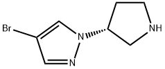 (R)-4-Bromo-1-pyrrolidin-3-yl-1H-pyrazole 구조식 이미지