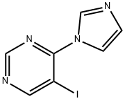 4-(1H-imidazol-1-yl)-5-iodoPyrimidine 구조식 이미지