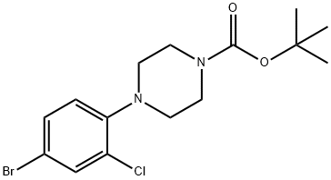 tert-Butyl 4-(4-bromo-2-chlorophenyl)piperazine-1-carboxylate 구조식 이미지