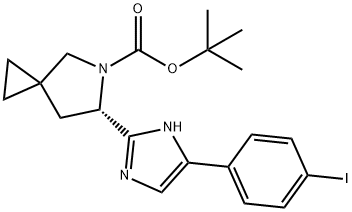 tert-butyl(S)-6-(4-(4-iodophenyl)-1H-imidazol-2-yl)-5-azaspiro[2.4]heptane-5-carboxylate Structure