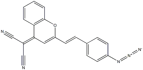 (E)-2-(2-(4-azidostyryl)-4H-chromen-4-ylidene)malononitrile Structure