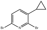 2,6-dibromo-3-cyclopropylPyridine Structure