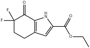 ethyl 6,6-difluoro-7-oxo-4,5,6,7-tetrahydro-1H-indole-2-carboxylate 구조식 이미지