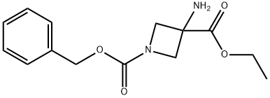 1-benzyl 3-ethyl 3-aminoazetidine-1,3-dicarboxylate 구조식 이미지