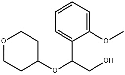 2-(2-methoxyphenyl)-2-((tetrahydro-2H-pyran-4-yl)oxy)ethan-1-ol 구조식 이미지