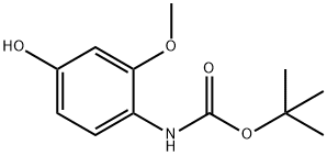 tert-butyl 4-hydroxy-2-methoxyphenylcarbamate 구조식 이미지