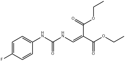 2-[3-(4-fluorophenyl)ureidomethylene]malonic acid diethyl ester 구조식 이미지