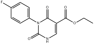 3-(4-fluorophenyl)-2,4-dioxo-1,2,3,4-tetrahydropyrimidine-5-carboxylic acid ethyl ester 구조식 이미지