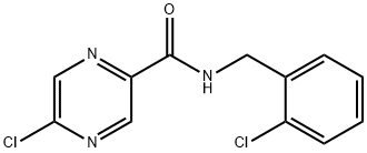 5-Chloro-N-(2-chlorobenzyl)pyrazine-2-carboxamide 구조식 이미지