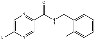 5-Chloro-N-(2-fluorobenzyl)pyrazine-2-carboxamide 구조식 이미지