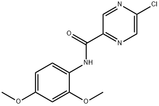 5-Chloro-N-(2,4-dimethoxyphenyl)pyrazine-2-carboxamide 구조식 이미지