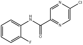 5-Chloro-N-(2-fluorophenyl)pyrazine-2-carboxamide 구조식 이미지