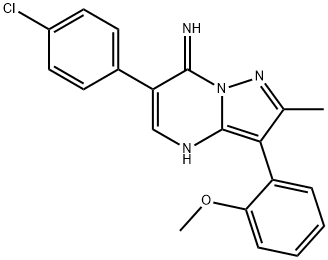 6-(4-chlorophenyl)-3-(2-methoxyphenyl)-2-methylpyrazolo[1,5-a]pyrimidin-7(4H)-imine Structure