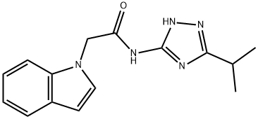 2-(1H-indol-1-yl)-N-[3-(propan-2-yl)-1H-1,2,4-triazol-5-yl]acetamide 구조식 이미지
