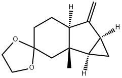 (1aR,1bS,5aS,6aS)-1b-methyl-6-methyleneoctahydro-1H-spiro[cyclopropa[a]indene-3,2'-[1,3]dioxolane] 구조식 이미지
