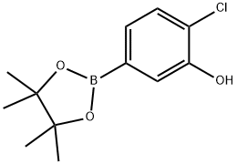 2-chloro-5-(4,4,5,5-tetramethyl-1,3,2-dioxaborolan-2-yl)phenol 구조식 이미지