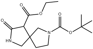 2-Tert-Butyl 9-Ethyl 8-Oxo-2,7-Diazaspiro[4.4]Nonane-2,9-Dicarboxylate Structure