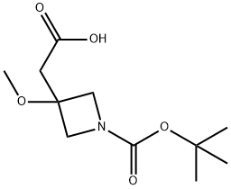 2-(1-(Tert-Butoxycarbonyl)-3-Methoxyazetidin-3-Yl)Acetic Acid Structure