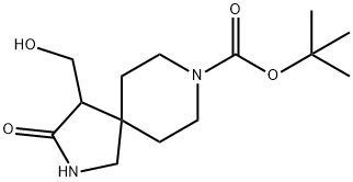 Tert-Butyl 4-(Hydroxymethyl)-3-Oxo-2,8-Diazaspiro[4.5]Decane-8-Carboxylate 구조식 이미지