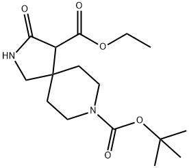 8-Tert-Butyl 4-Ethyl 3-Oxo-2,8-Diazaspiro[4.5]Decane-4,8-Dicarboxylate 구조식 이미지