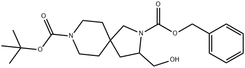 2-Benzyl 8-Tert-Butyl 3-(Hydroxymethyl)-2,8-Diazaspiro[4.5]Decane-2,8-Dicarboxylate Structure