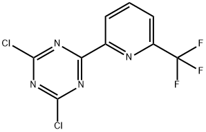 2,4-dichloro-6-(6-(trifluoromethyl)pyridin-2-yl)-1,3,5-triazine Structure