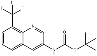 tert-butyl 8-(trifluoromethyl)quinolin-3-ylcarbamate 구조식 이미지