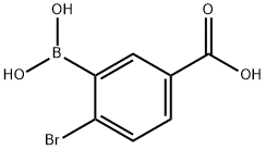 2-Bromo-5-carboxyphenylboronic acid 구조식 이미지