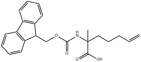 6-Heptenoic acid, 2-[[(9H-fluoren-9-ylmethoxy)carbonyl]amino]-2-methyl- Structure