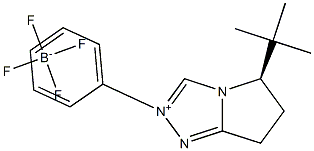 (5R)-5-(1,1-dimethylethyl)-6,7-dihydro-2-phenyl-5H-Pyrrolo[2,1-c]-1,2,4-triazolium  tetrafluoroborate 구조식 이미지