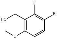 (3-Bromo-2-fluoro-6-methoxyphenyl)methanol 구조식 이미지