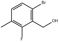 6-Bromo-2-fluoro-3-methylbenzyl alcohol Structure